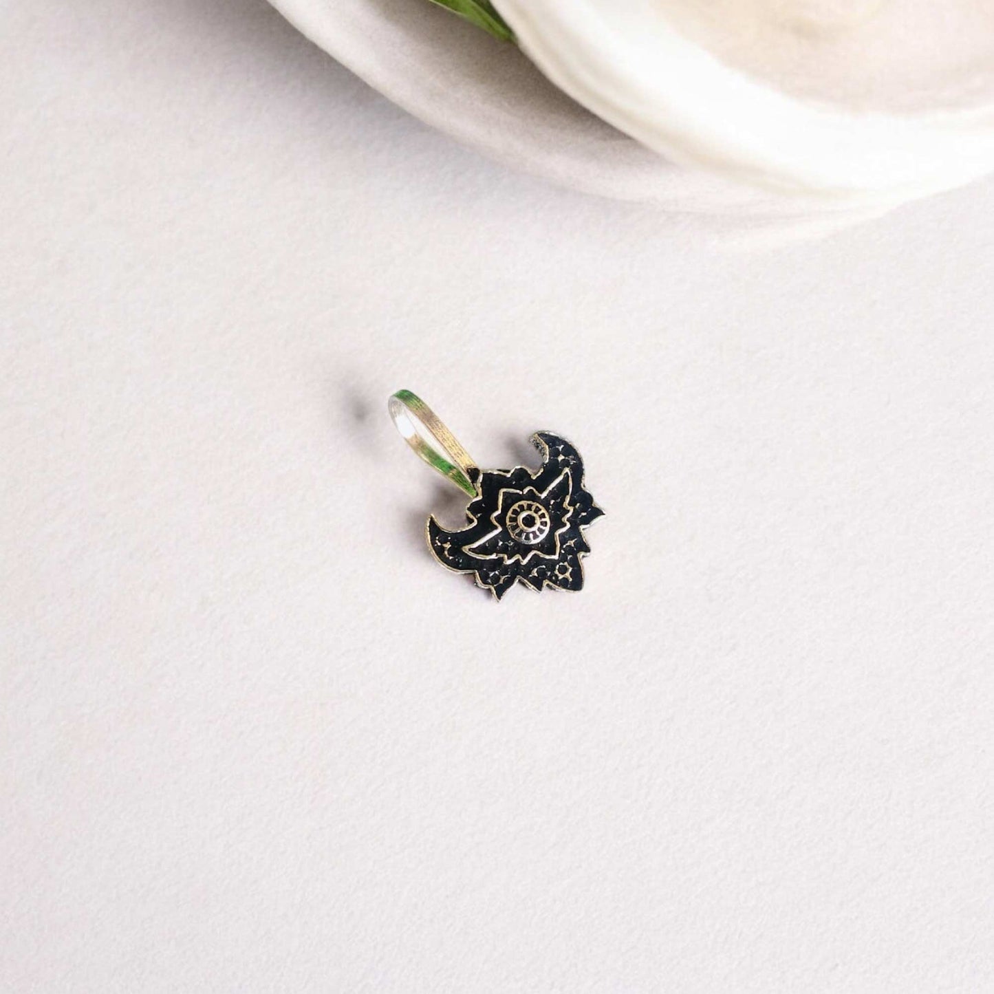 Agni Clip On Non Piercing Oxidized Nosepin