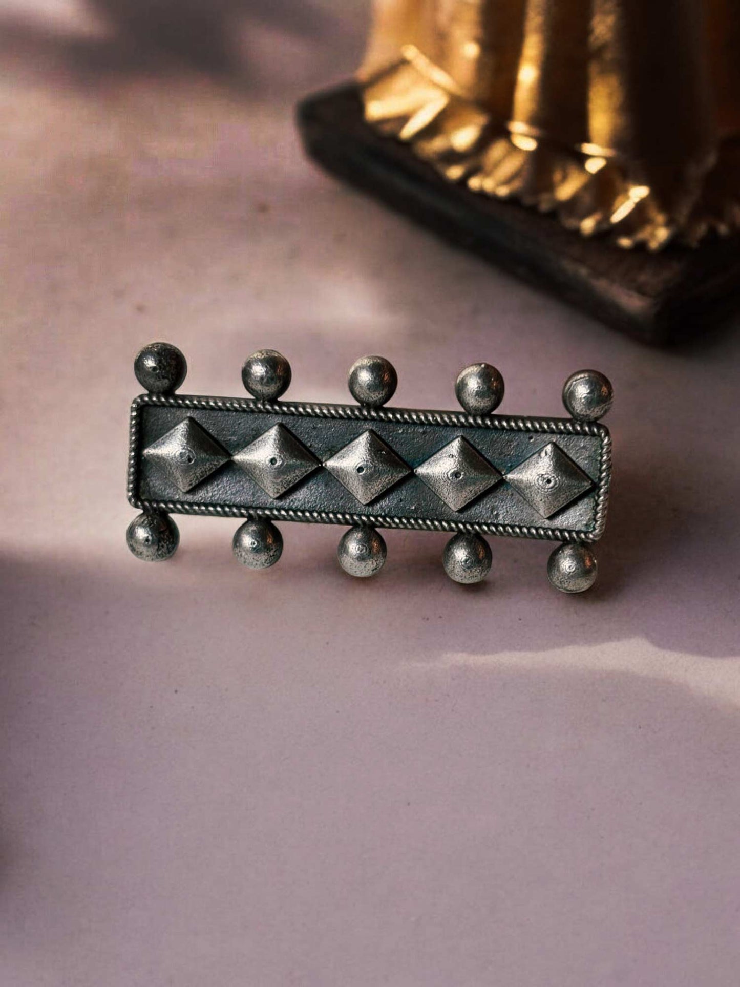 Apaga Silver Oxidized Finger Ring