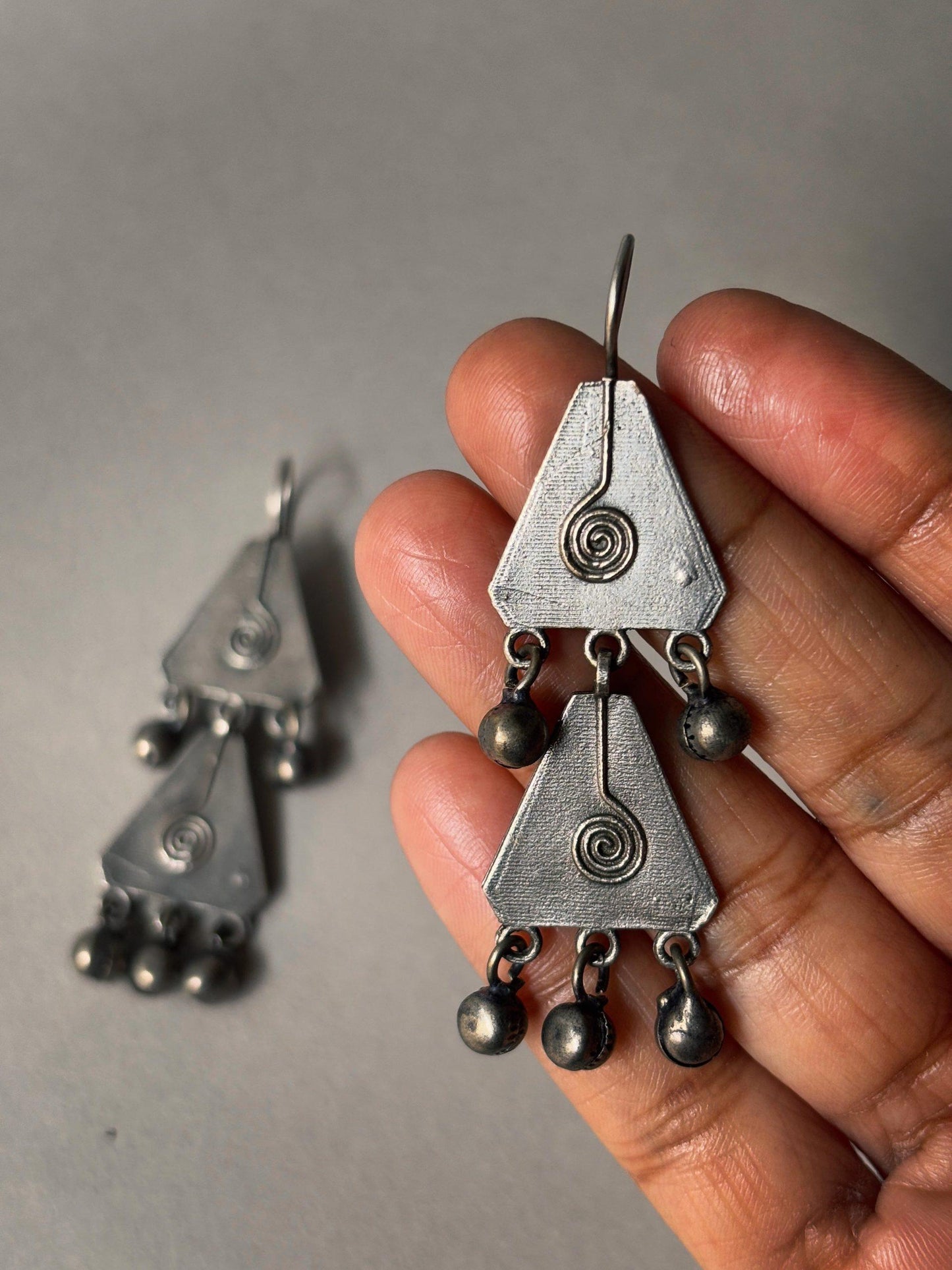Banik Hook Oxidised Boho Earrings