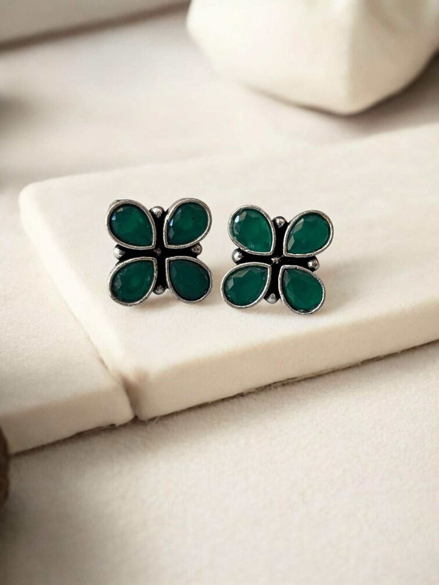 Bela Green Monalisa Daily Wear Stud Earrings
