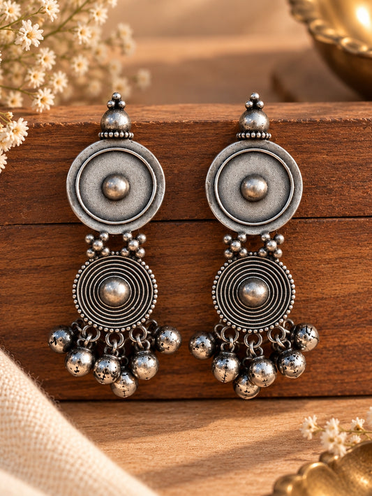 Chakrika Ghungroo Dangle Stud Earrings