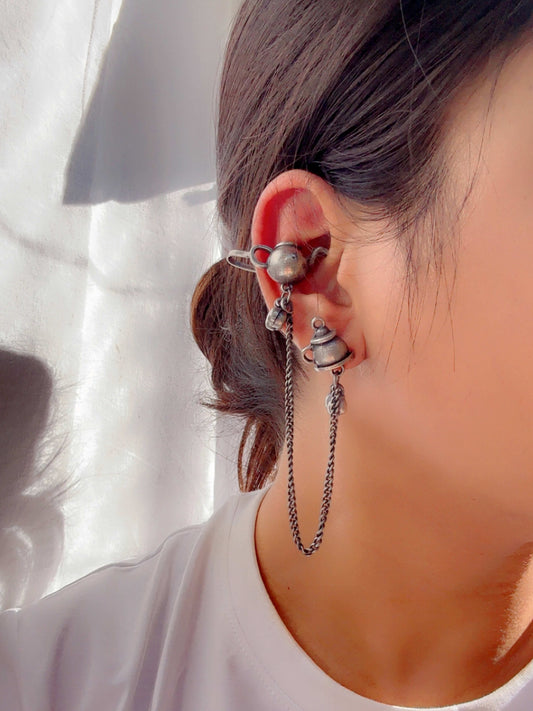 Quirky Ketali Twins Chain Ghungroo Earcuff Earrings