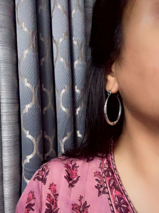 Kundala Bali – Oxidized Boho Hoop Earrings