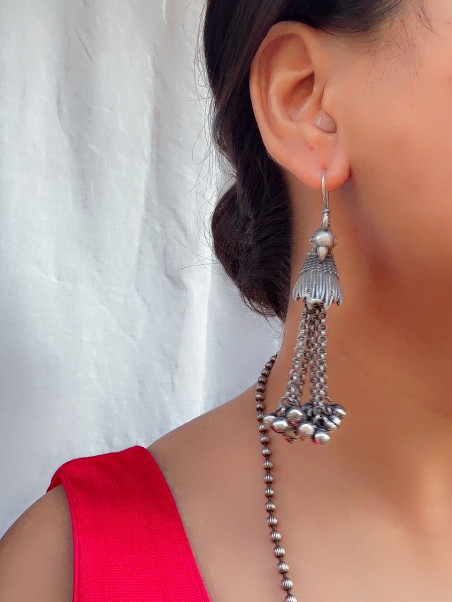 Masakali Chain Ghungroo Hook Earrings