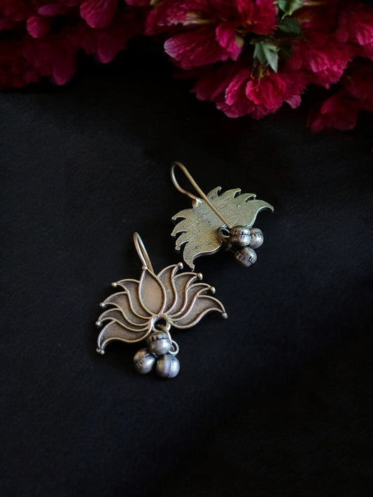 Niloufer Lotus Ghungroo Hook Earrings