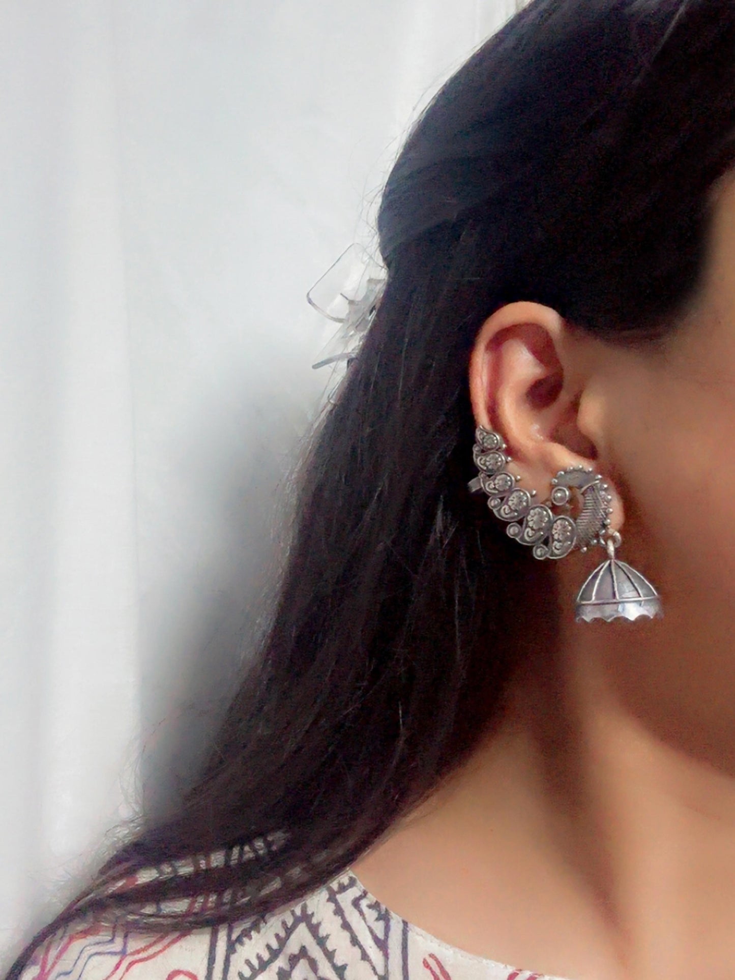 Pekham Earcuff Jhumka – Clip-On Bugadi Earrings