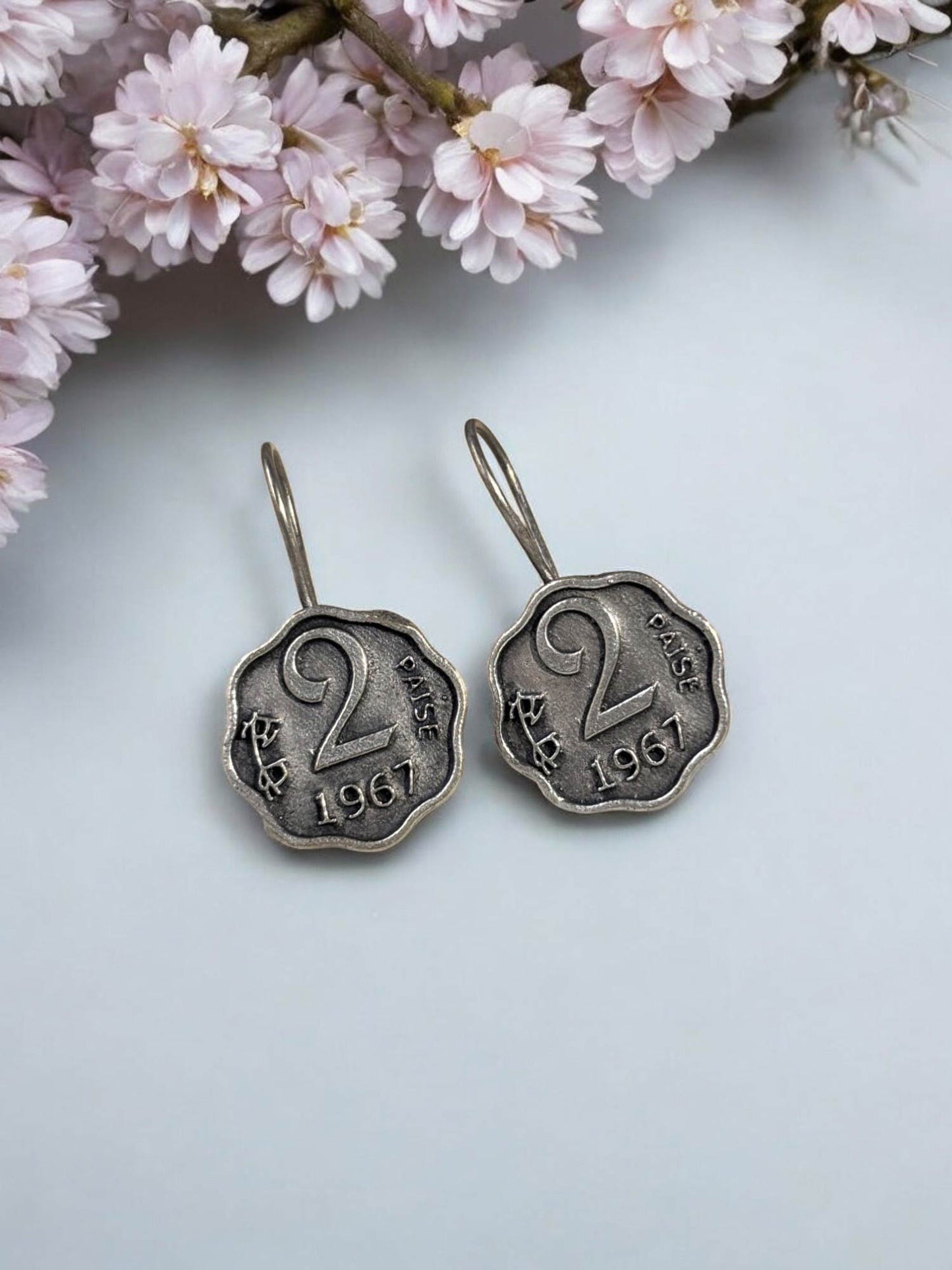 Quirky Do Paisa Oxidized Hook Earrings