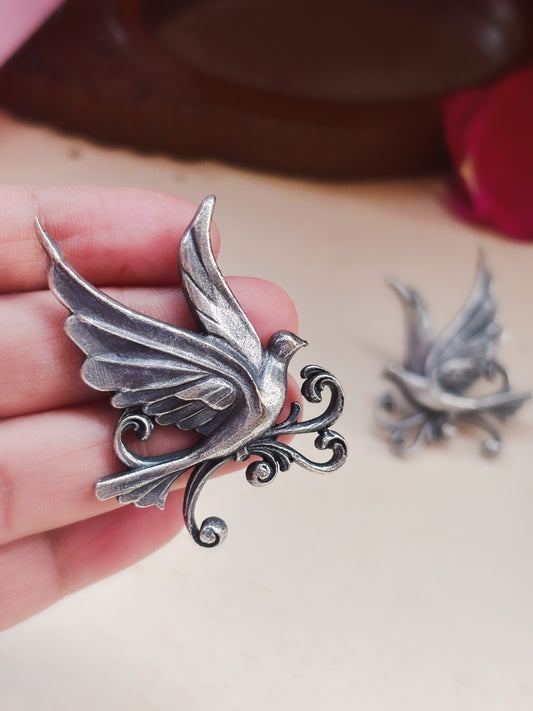 Quirky Garudi Studs Oxidized Silver Earrings