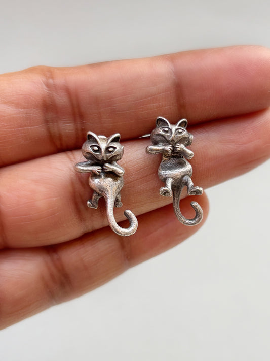 Quirky Squirrel Back Stud Earrings