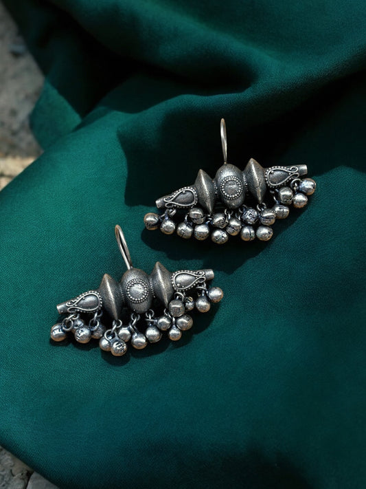 Abhirati Ghungroo Hook Antique Earrings