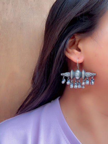 Abhirati Ghungroo Hook Antique Earrings
