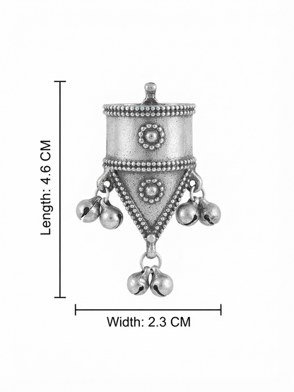 Ameya Ghungroo Studs – Oxidized Boho Earrings