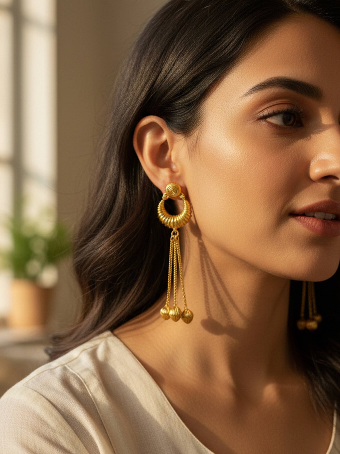 Anakshi Kashmiri Small Ghungroo Dangle Earrings