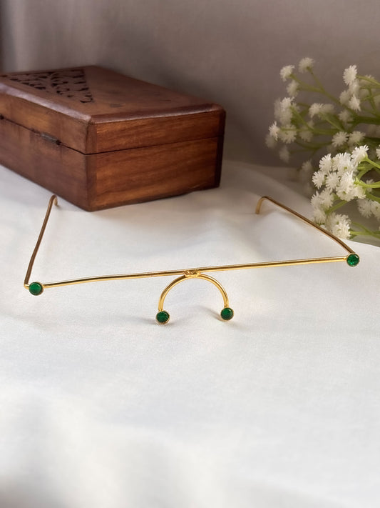 Ardhendu Golden Green Stone Facelet