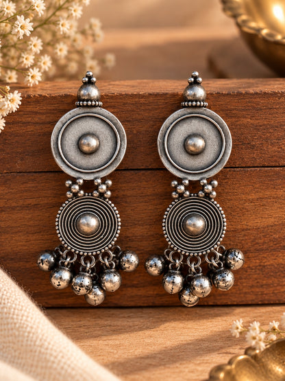 Chakrika Ghungroo Dangle Stud Earrings