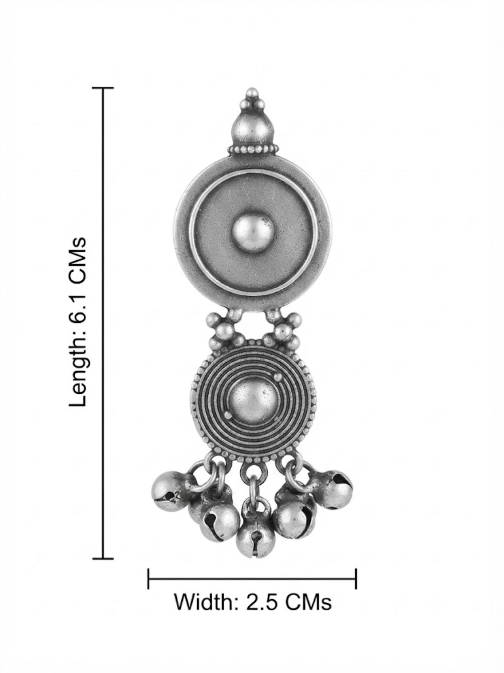 Chakrika Ghungroo Dangle Stud Earrings