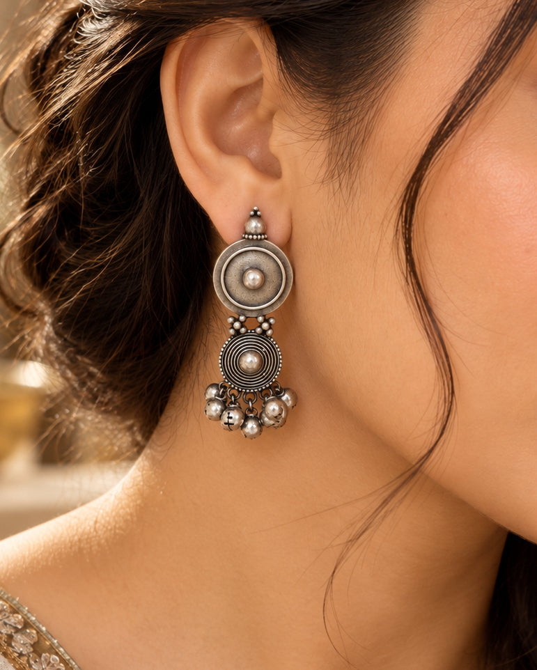 Chakrika Ghungroo Dangle Stud Earrings