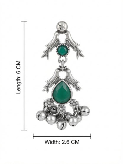 Chidi Green Monalisa Stone Dangle Earrings