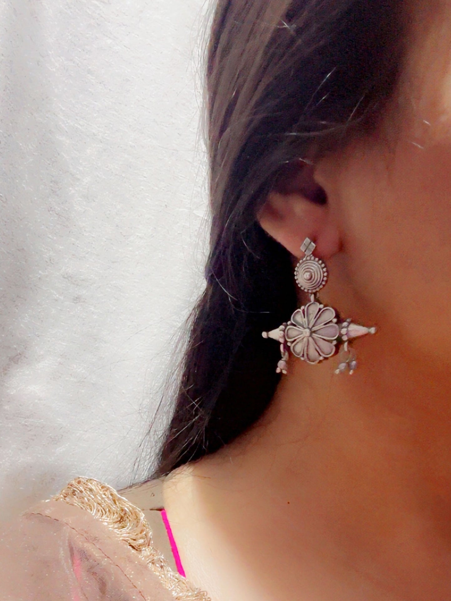 Fulki Small Dangle Oxidized Earrings