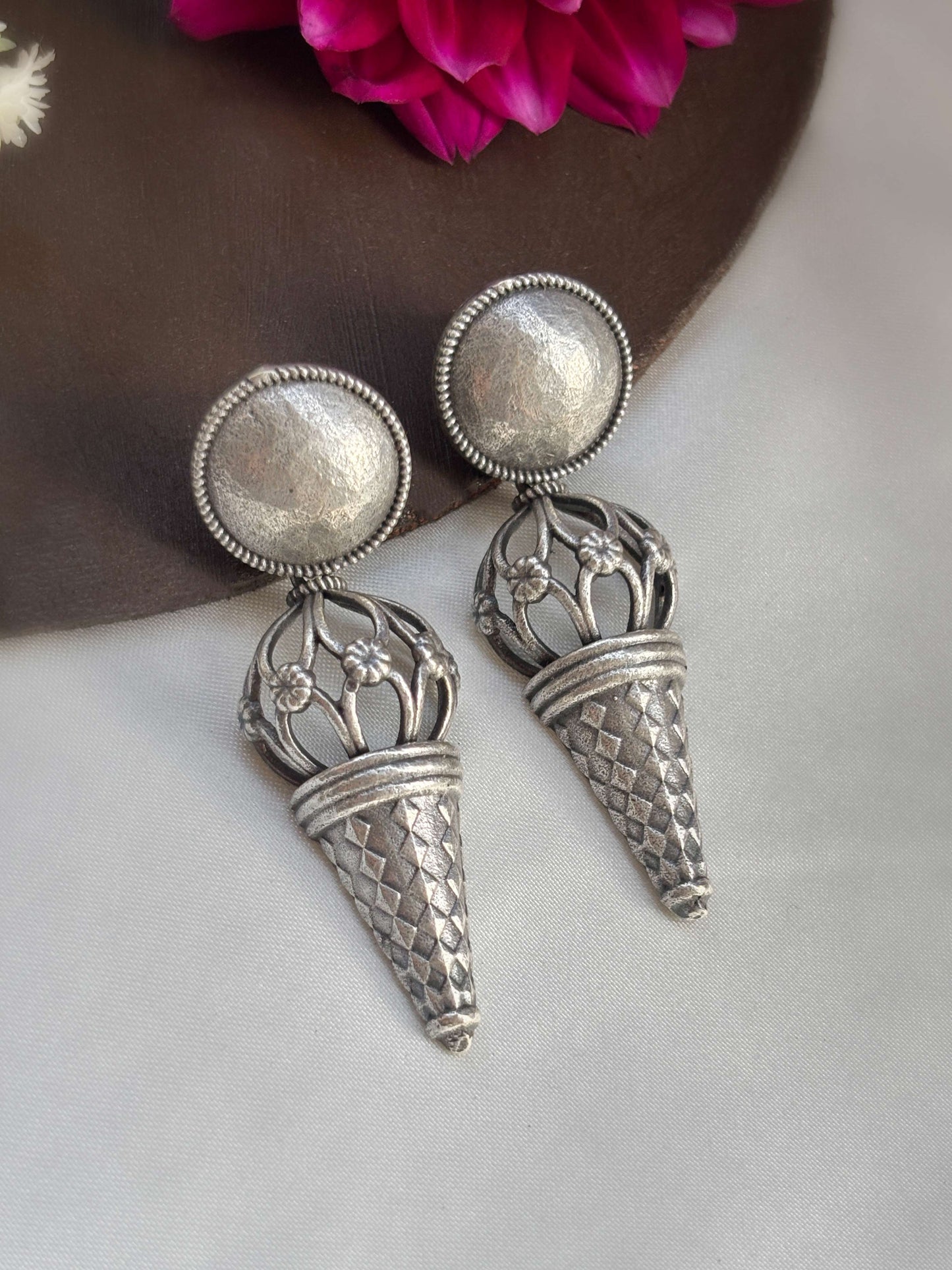 Galang Antique Dangles – Oxidized Boho Statement Earrings
