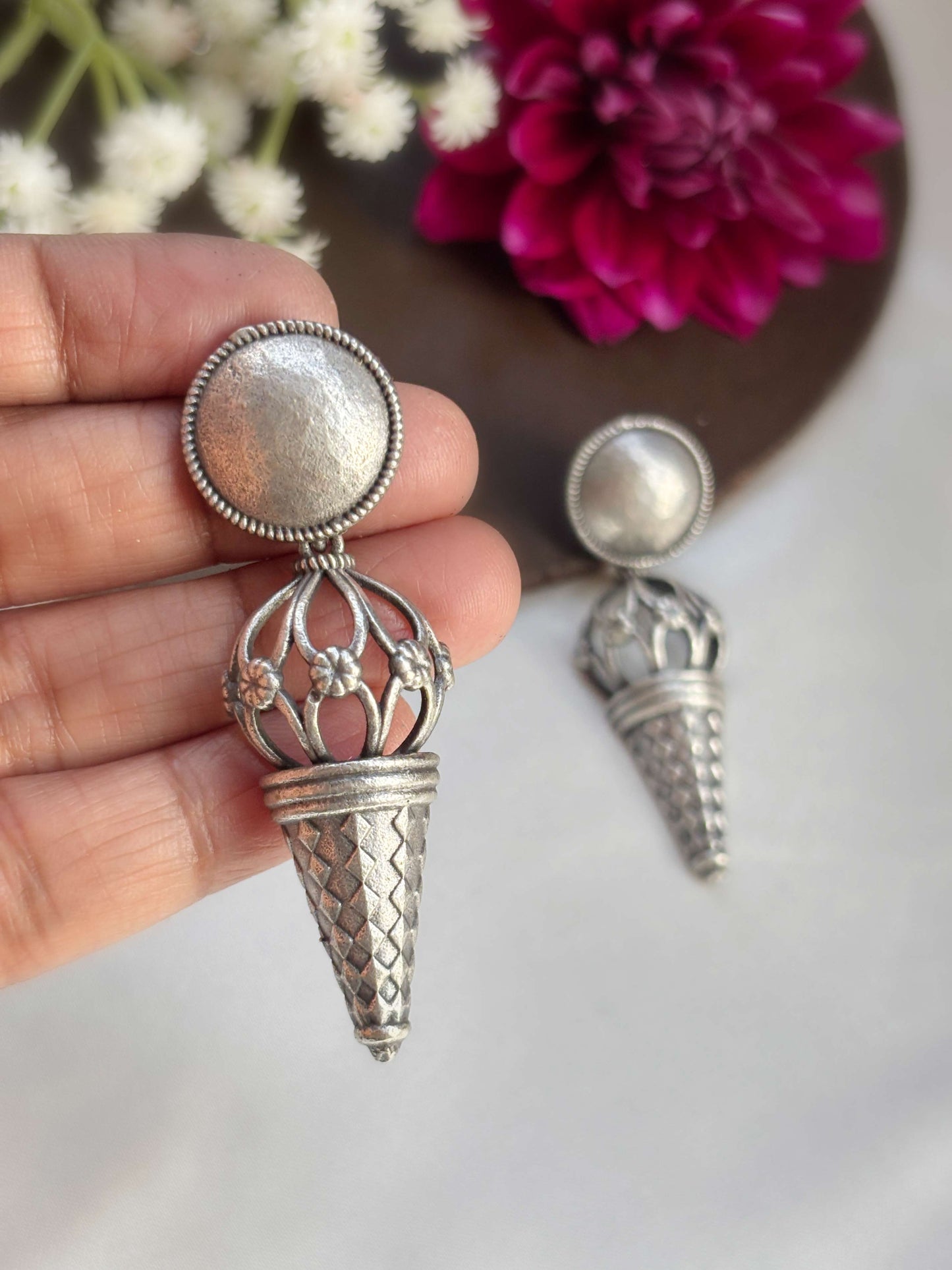 Galang Antique Dangles – Oxidized Boho Statement Earrings