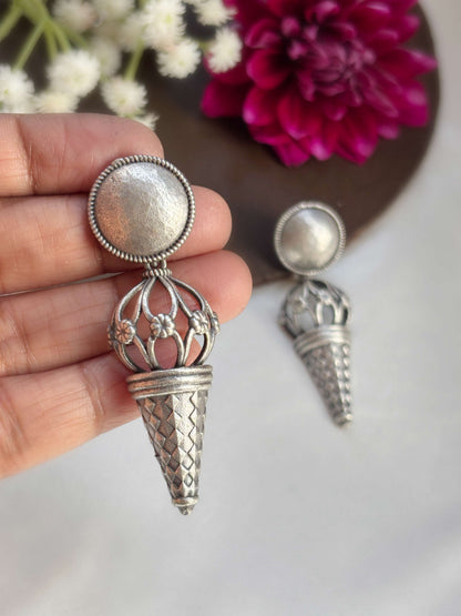 Galang Antique Dangles – Oxidized Boho Statement Earrings