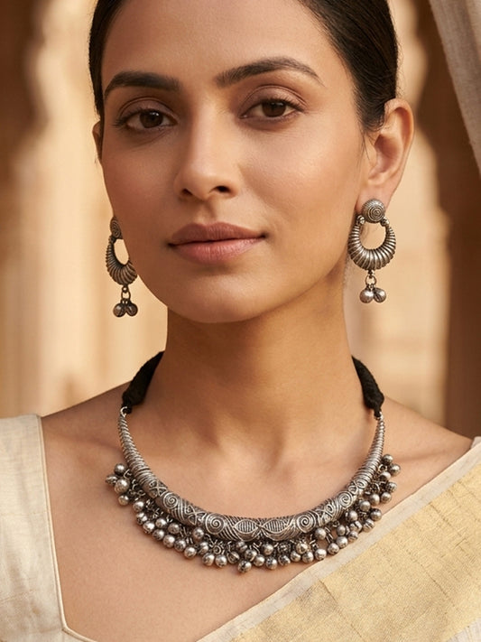 Gamya Hasli Ghungroo Choker Necklace Set
