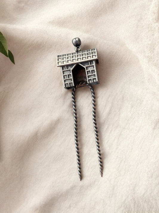 Ghar Juda Pin – Oxidized Silver Hair Pin