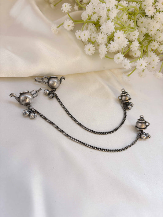 Quirky Ketali Twins Chain Ghungroo Earcuff Earrings