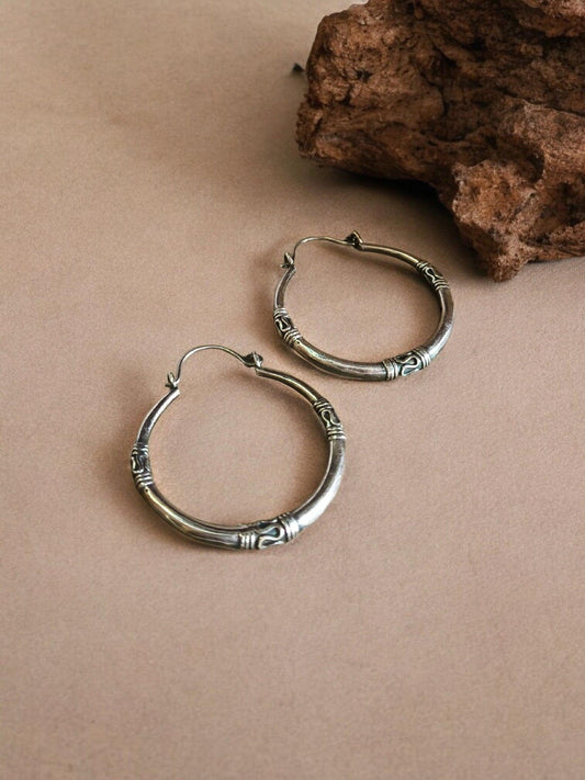 Kundala Bali – Oxidized Boho Hoop Earrings