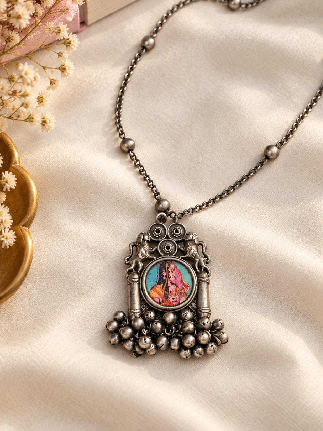 Mallika Handpainted Ghungroo Long Neckchain