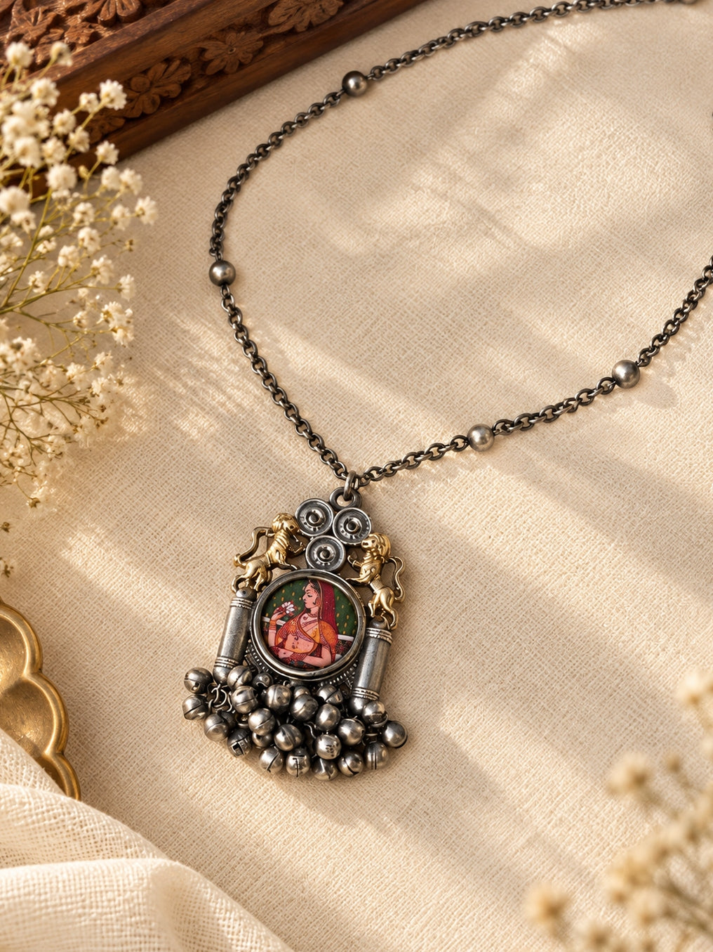 Mallika Handpainted Ghungroo Long Neckchain