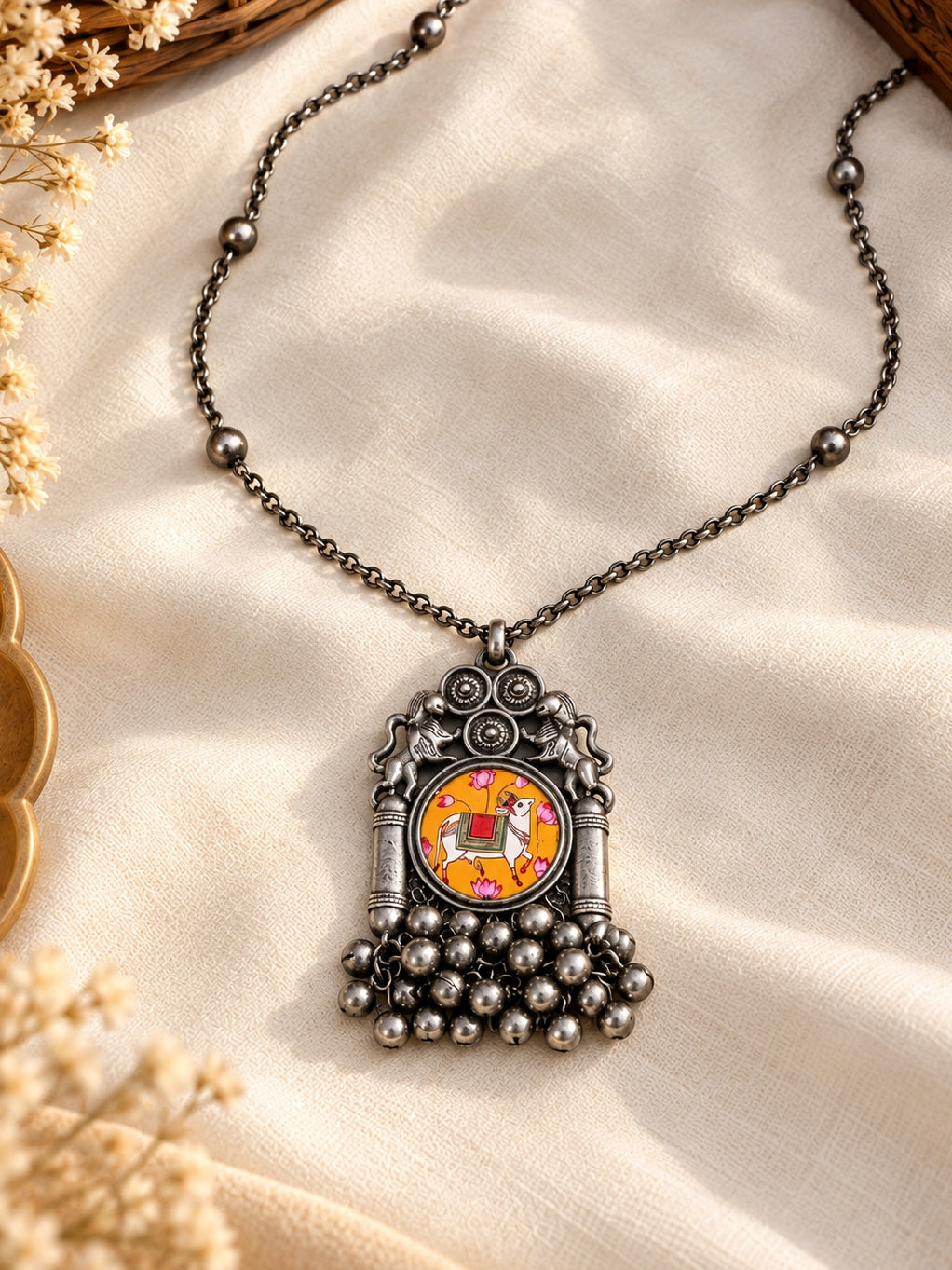 Mallika Handpainted Ghungroo Long Neckchain
