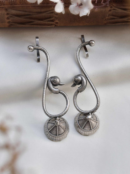 Manushree Earcuff Jhumki Oxidized Earrings