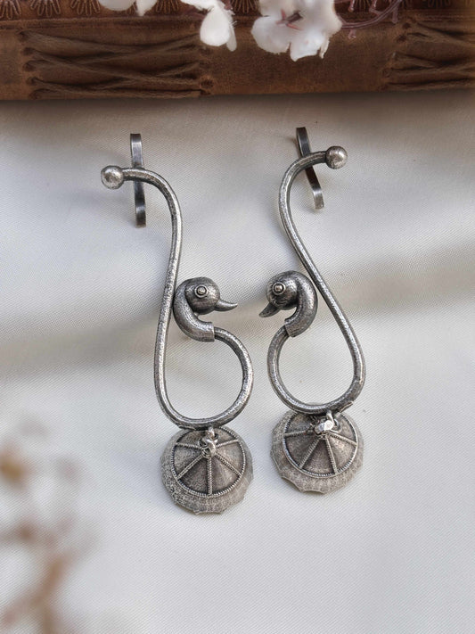 Manushree Earcuff Jhumki Oxidized Earrings