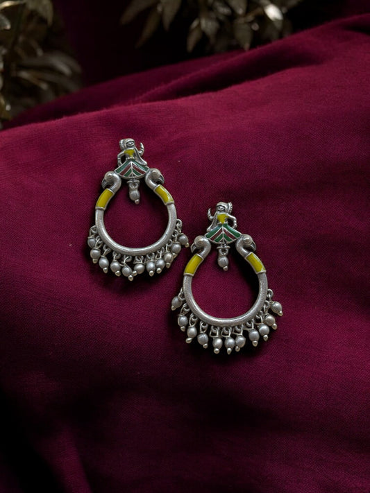 Natya Handpainted Enamel Stud Earrings