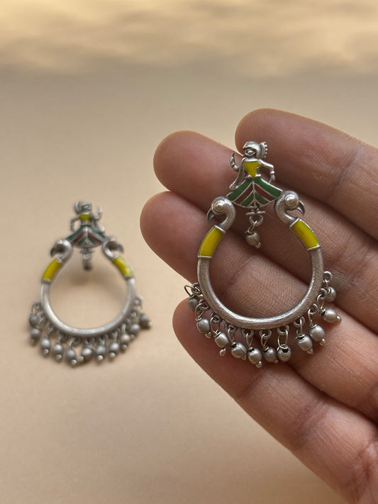 Natya Handpainted Enamel Stud Earrings