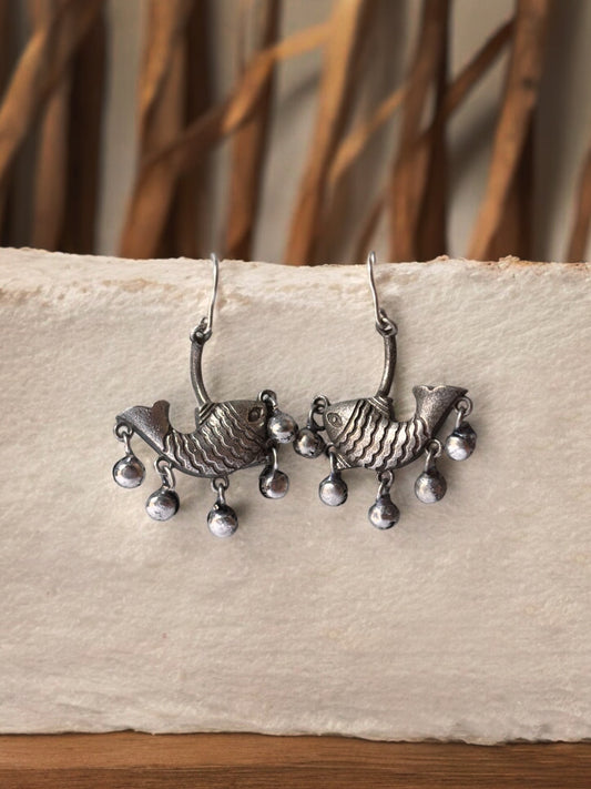 Nina Fish Ghungroo Hook Earrings