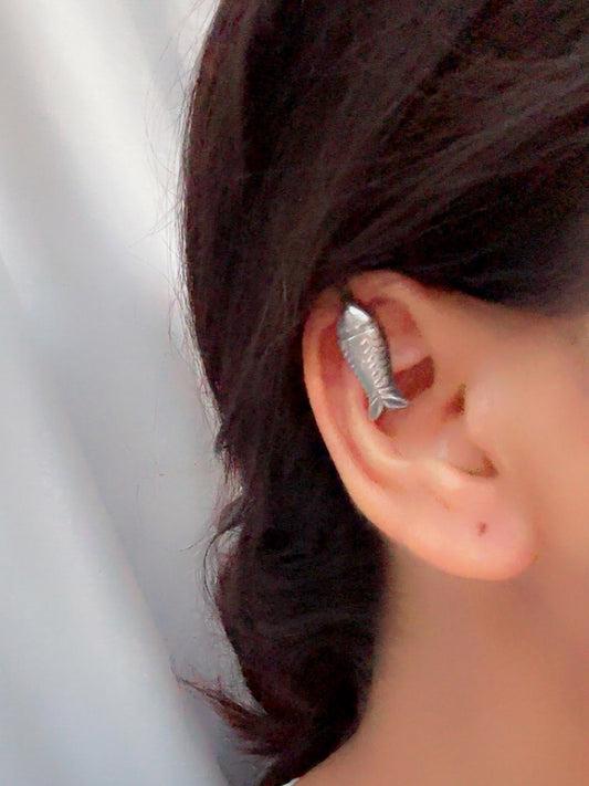 Pisces Clip-On Bugadi Earcuff Studs – Oxidized Earrings