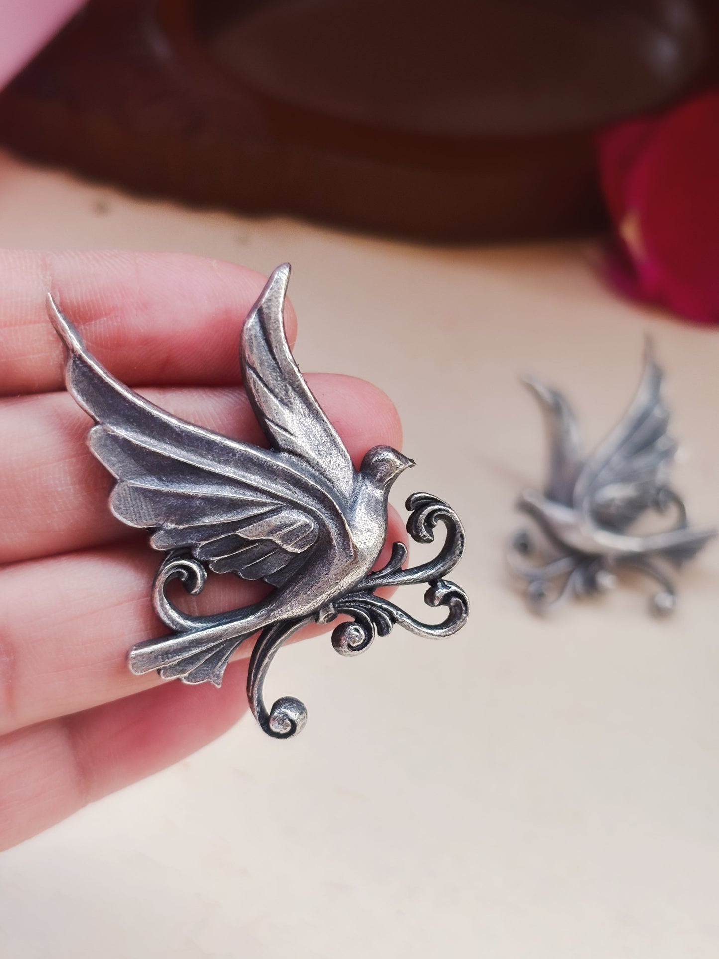 Quirky Garudi Studs Oxidized Silver Earrings