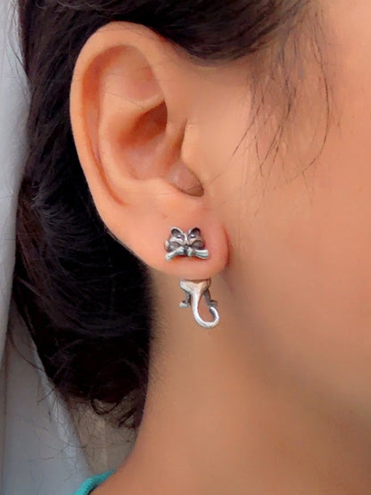 Quirky Squirrel Back Stud Earrings