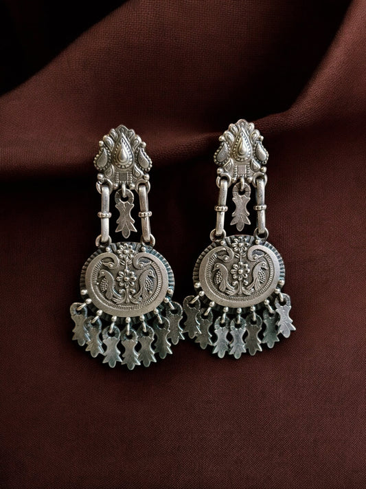 Sharvi Dangle Oxidized Boho Earrings