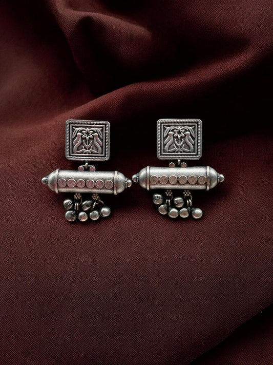 Vida Ghungroo Dangle Oxidized Earrings – Timeless Tribal Charm